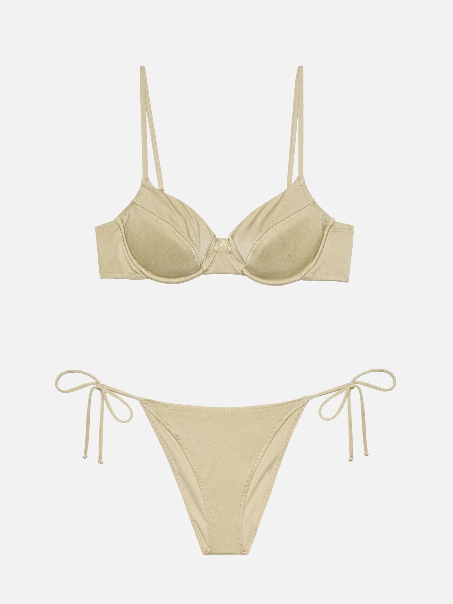 Bikini a bralette Bea Virgo in oro