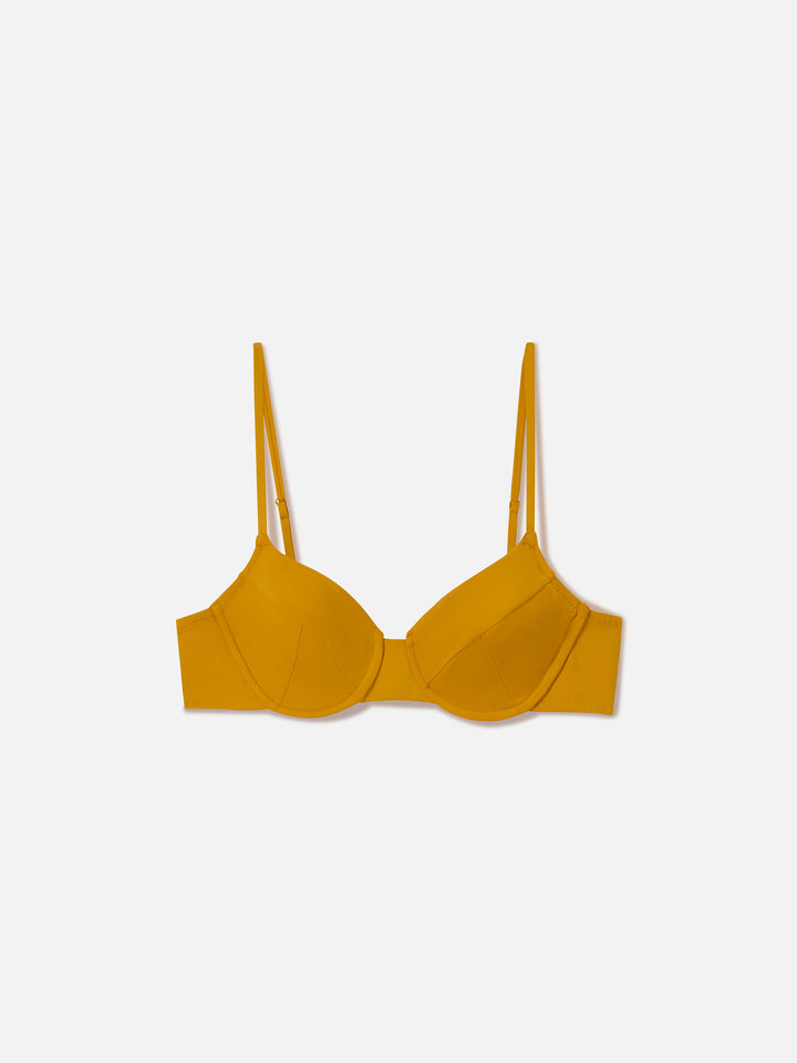 Haut de bikini bralette à armatures Bea ocre 