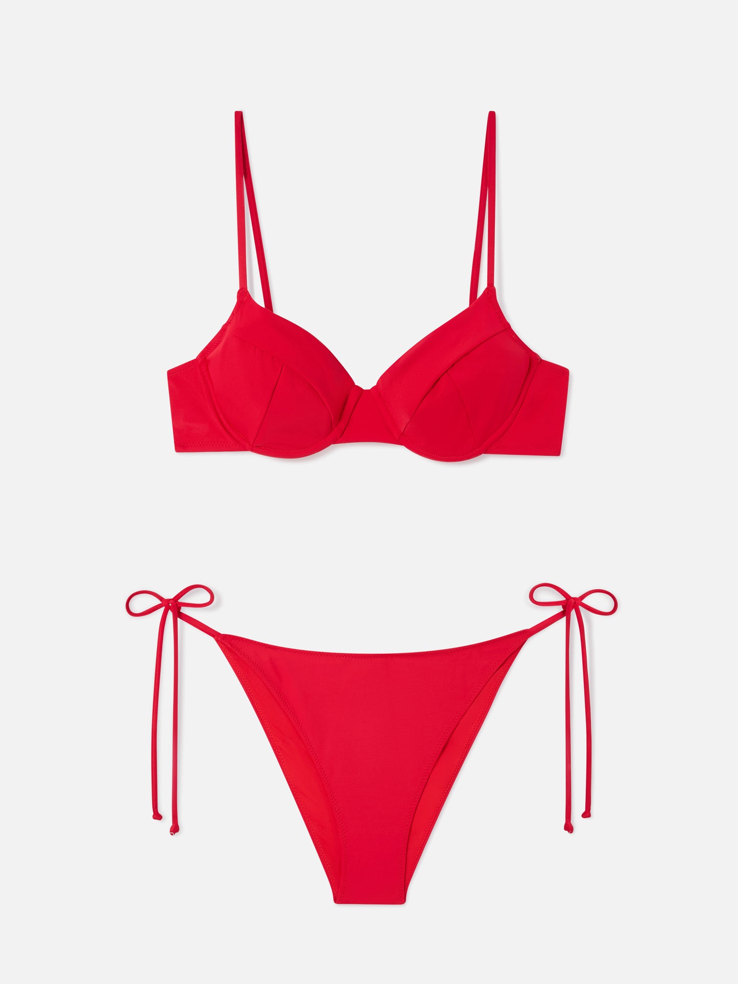 Bikini bralette à armatures rouge Bea Virgo 