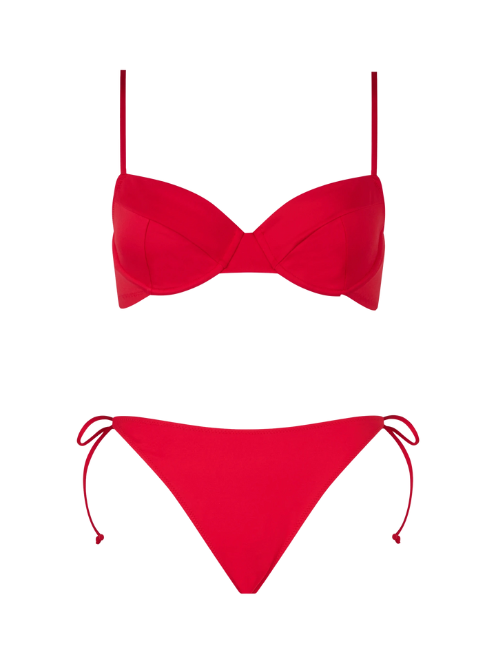 Woman red underwired bralette bikini Bea Virgo - MC2 Saint Barth