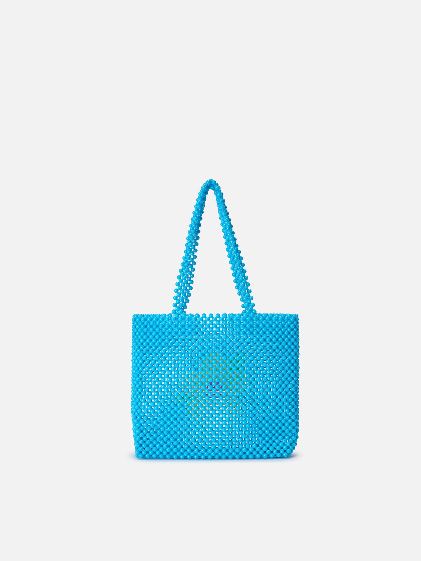 Beaded Shopper Bag turchese