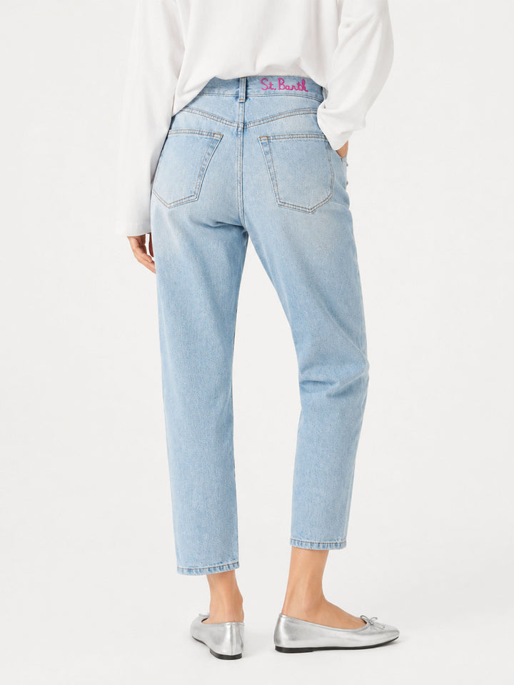 Belleville-Jeans mit Strasssteinen 