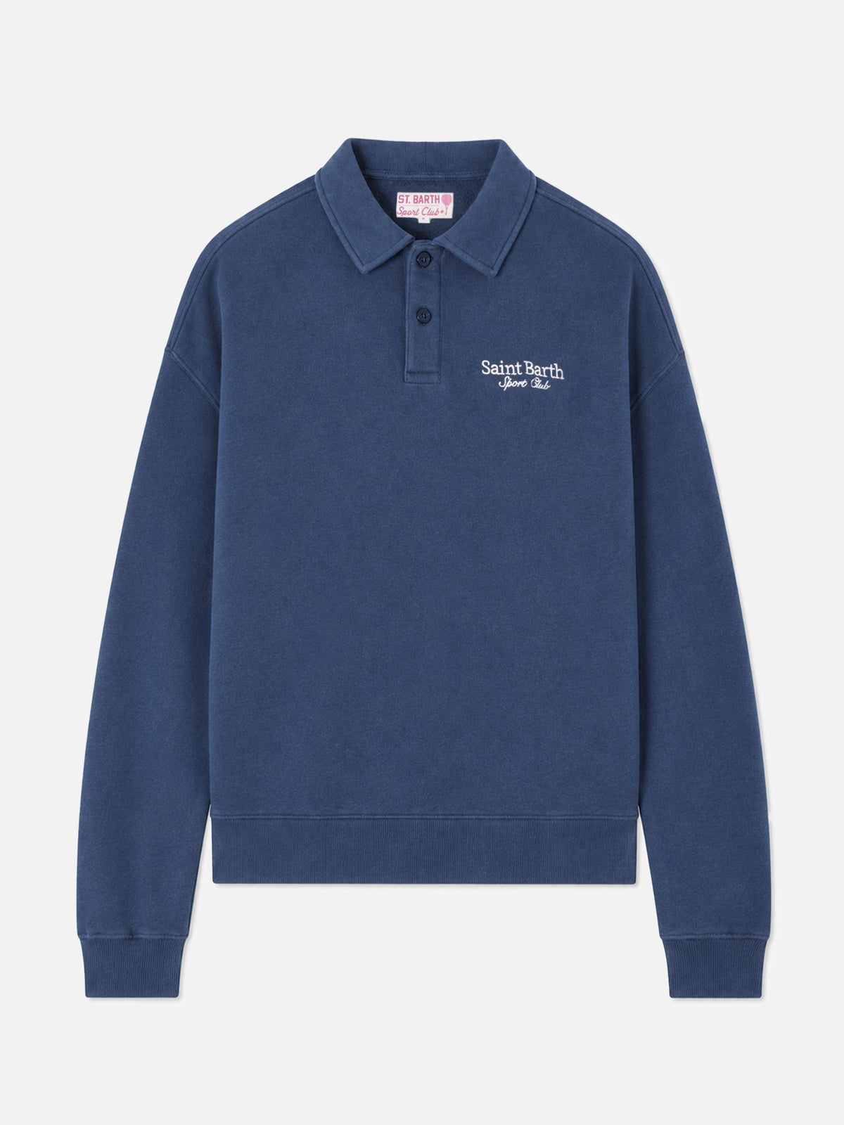 Navy blue Berenice sweatshirt with St. Barth Sport Club embroidery