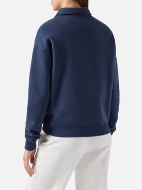 Blaues Berenice-Sweatshirt mit Stickerei des Saint Barth Sport Clubs