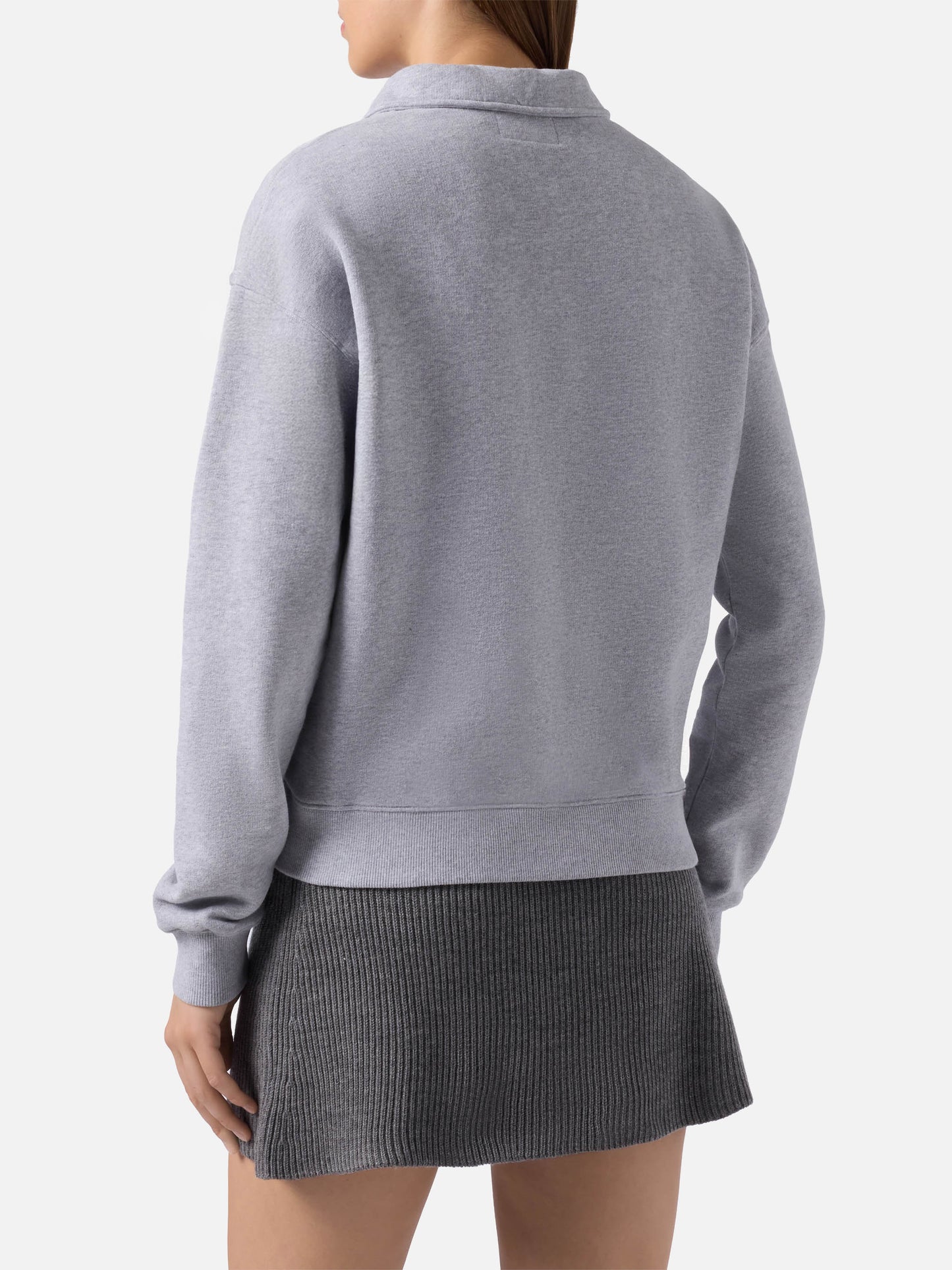 Felpa Berenice grigio melange con ricamo Saint Barth Sport Club