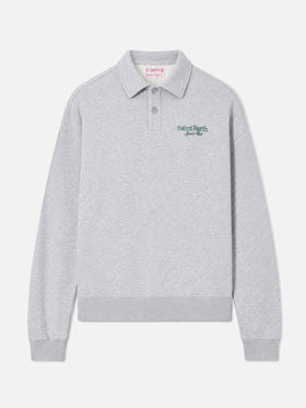 Sweat-shirt Berenice gris chiné avec broderie Saint Barth Sport Club 