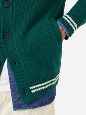Bomber Benjamin in maglia blu navy stile college
