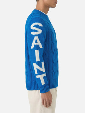 Girocollo bluette a trecce Bergen