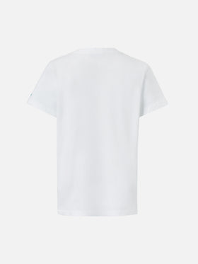 Cotton t-shirt Bessy Jr with beads embellishment