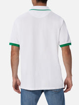Man white cotton piquet polo shirt Beverly Hills | AUSTRALIAN BRAND SPECIAL EDITION