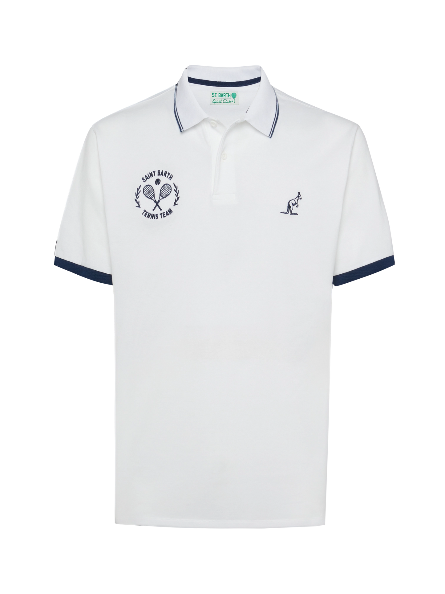 Man white cotton piquet polo shirt Beverly Hills | AUSTRALIAN BRAND SPECIAL EDITION - MC2 Saint Barth