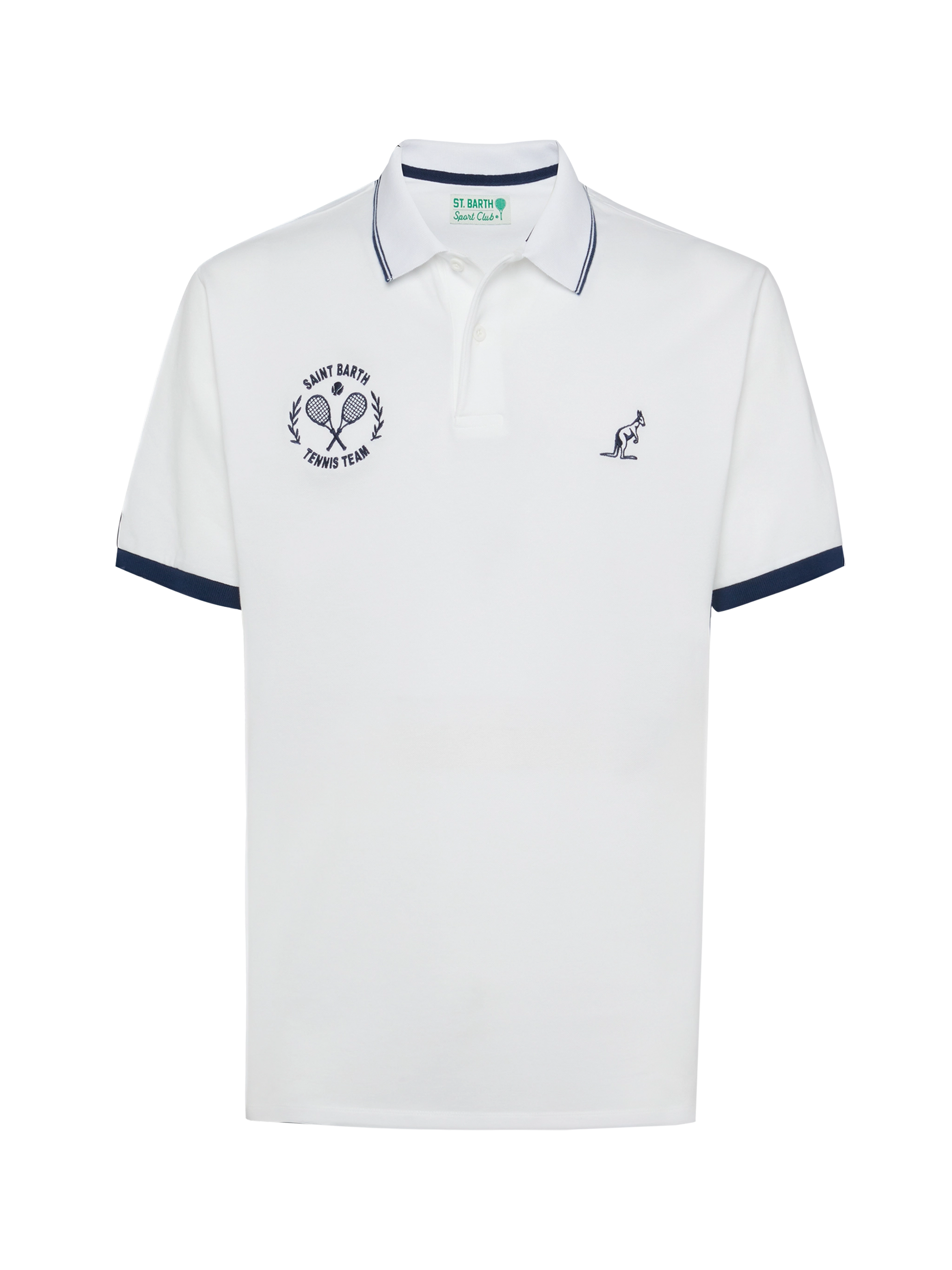Man white cotton piquet polo shirt Beverly Hills | AUSTRALIAN BRAND SPECIAL EDITION - MC2 Saint Barth