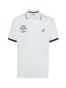 Man white cotton piquet polo shirt Beverly Hills | AUSTRALIAN BRAND SPECIAL EDITION - MC2 Saint Barth