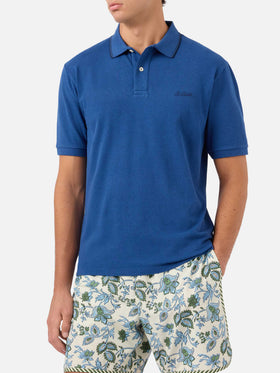 Polo Beverly Hills in cotone piquet blu denim