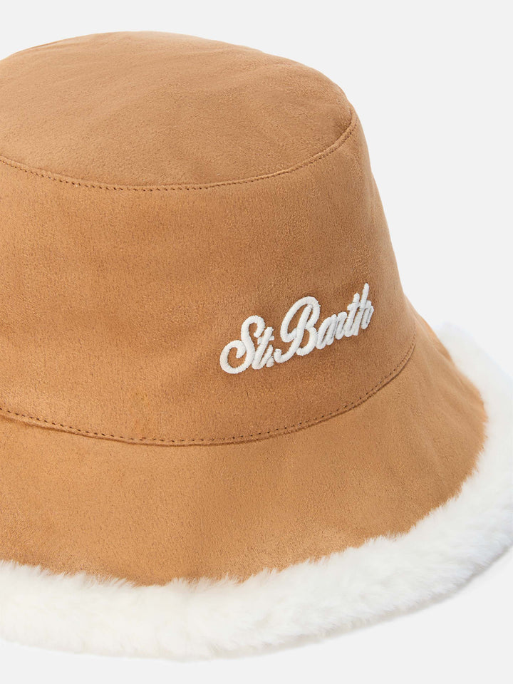 Cappello da pescatore double face Bucket Hat Double Suede Fur