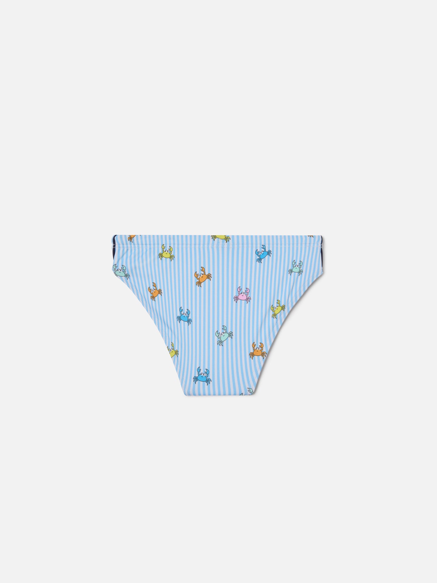 Slip mare Billy a righe con stampa granchietti