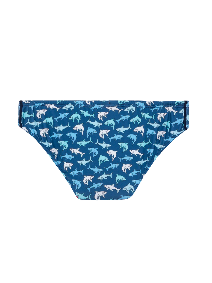 Boy swim briefs Billy with shark print - MC2 Saint Barth