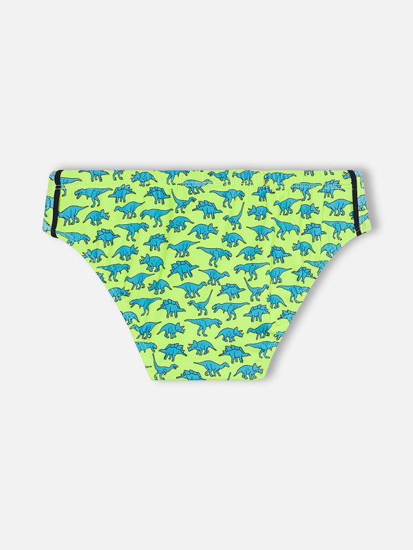 Boy swim briefs Billy with dinosaur print