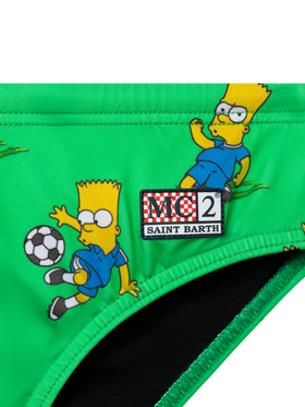 Boy swim briefs Billy with Bart Simpson footlball player print | THE SIMPSON SPECIAL EDITION - MC2 Saint Barth