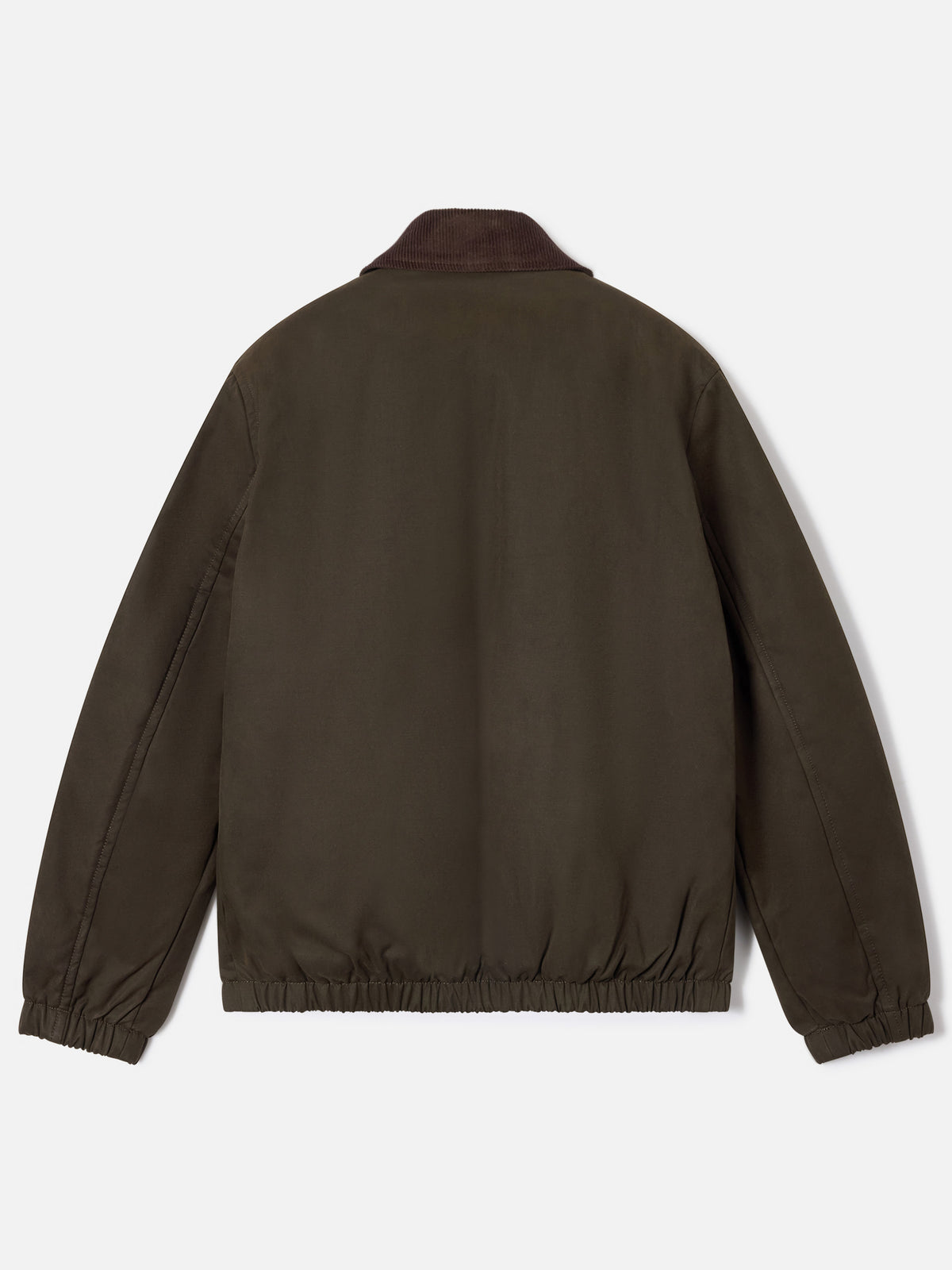 Gewachste Birdie-Jacke in Militärgrün mit Cordkragen 