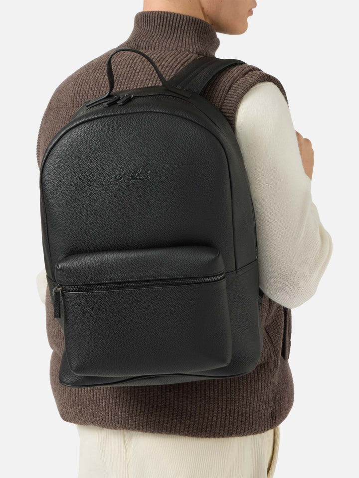 Zaino Backpack in pelle nera