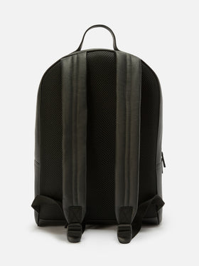Backpack in black leather