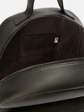 Backpack in black leather