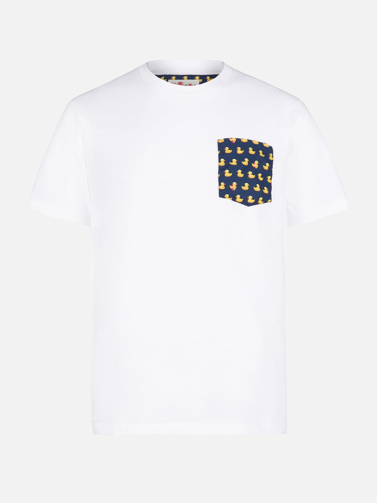 T-shirt Blanche con taschino stampa Ducky
