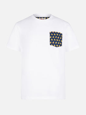 T-shirt Blanche con taschino stampa Ducky