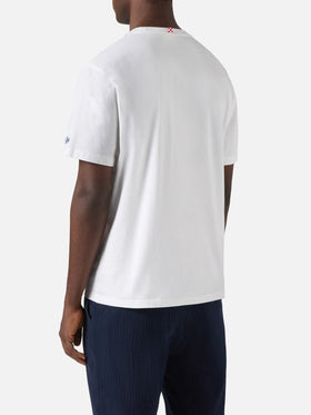 T-shirt in cotone Blanche con taschino stampato Britto | EDIZIONE SPECIALE BRITTO