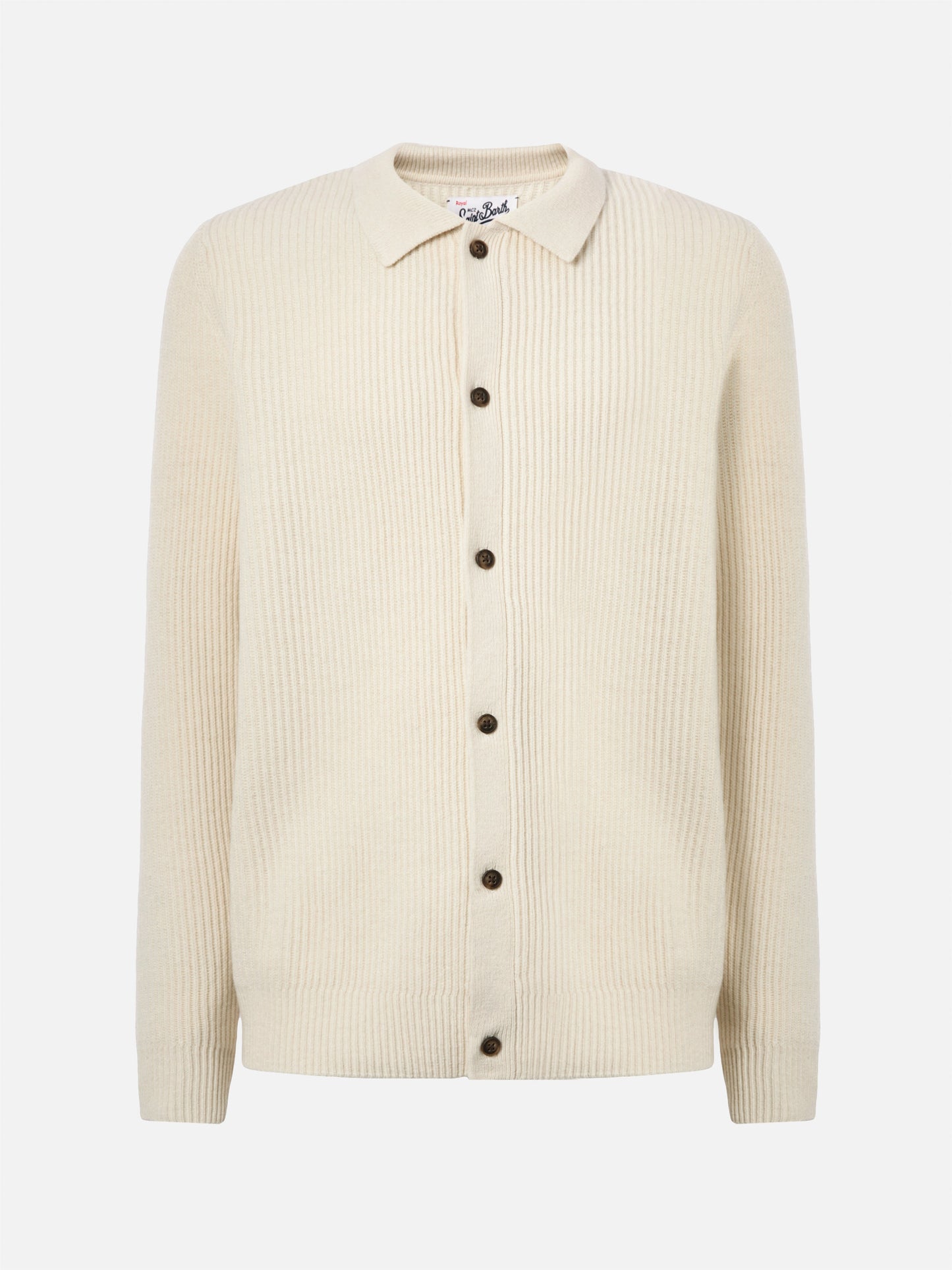 Weißer Cardigan aus reiner Wolle, Bolton