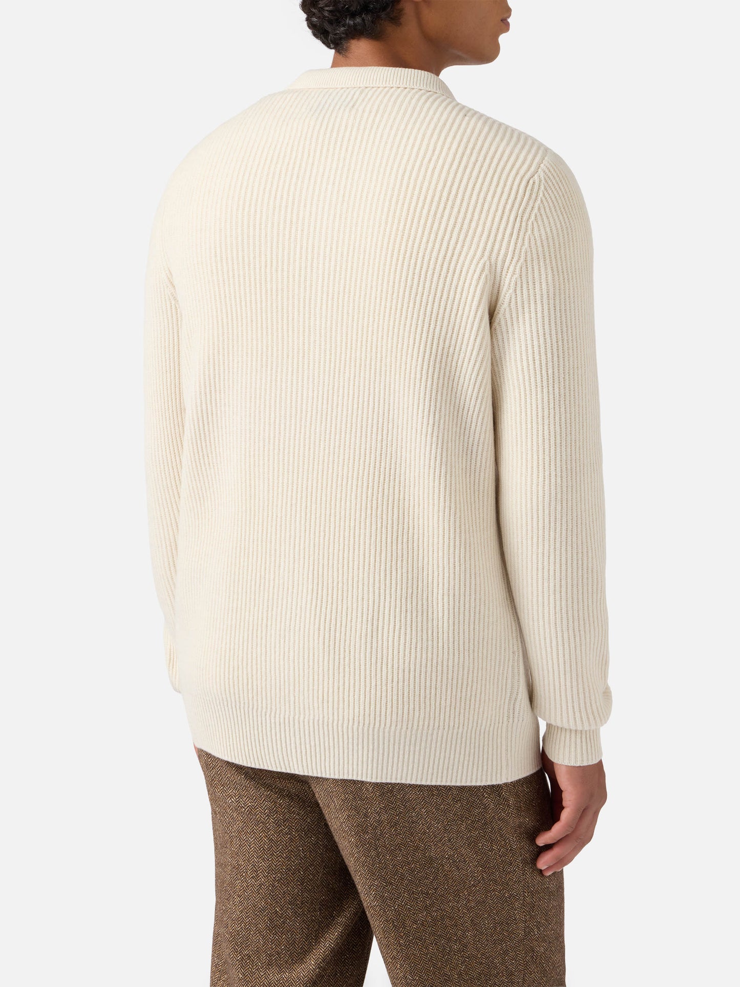 Weißer Cardigan aus reiner Wolle, Bolton