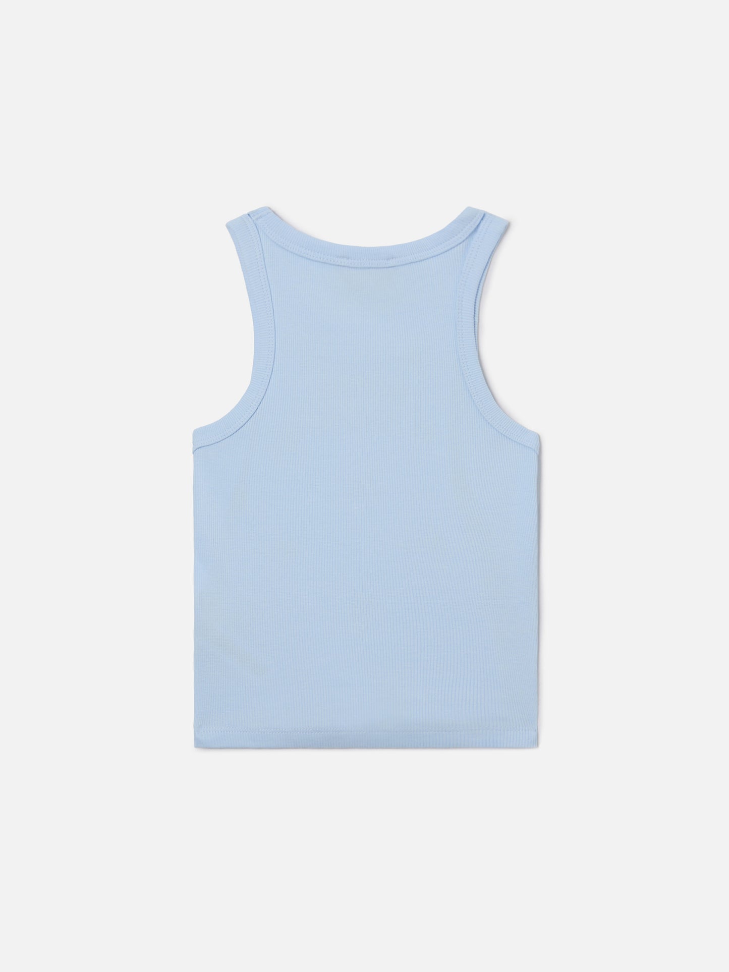 Blue Jr Tank-Top in light blue with St. Barth is sweet embroidery and strawberries