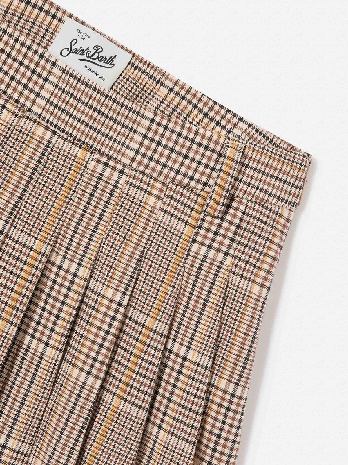 Beiger Blay-Flanellrock mit Tartanmuster 