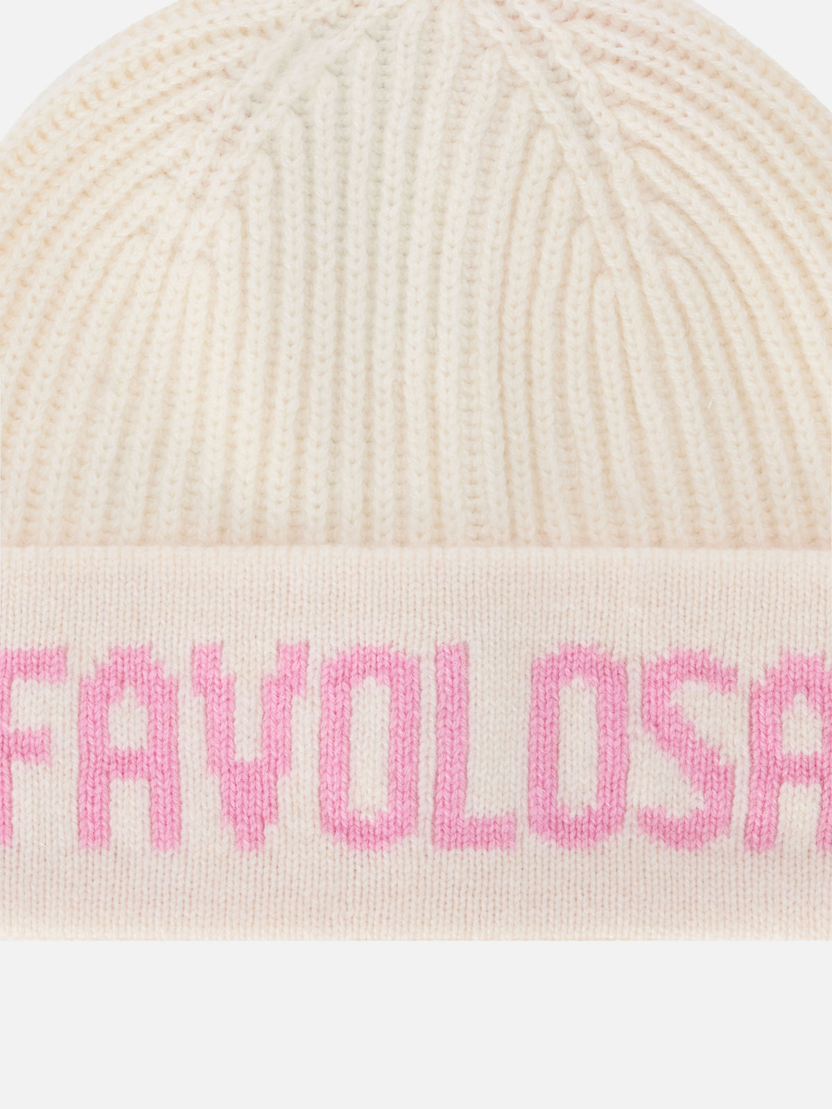Off-white-Mütze Benjie mit Favolosa-Schriftzug 