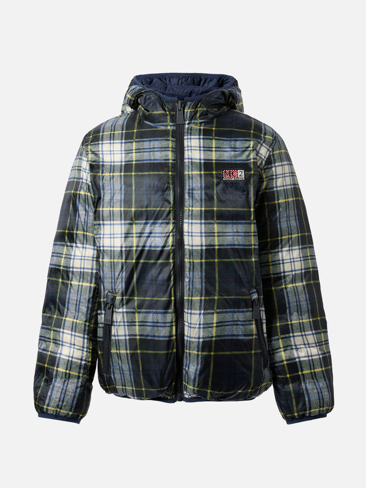 Piumino reversibile Bob Blue e tartan