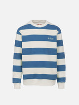 Gestreiftes Jungen-Sweatshirt Bobby mit St. Barth-Stickerei