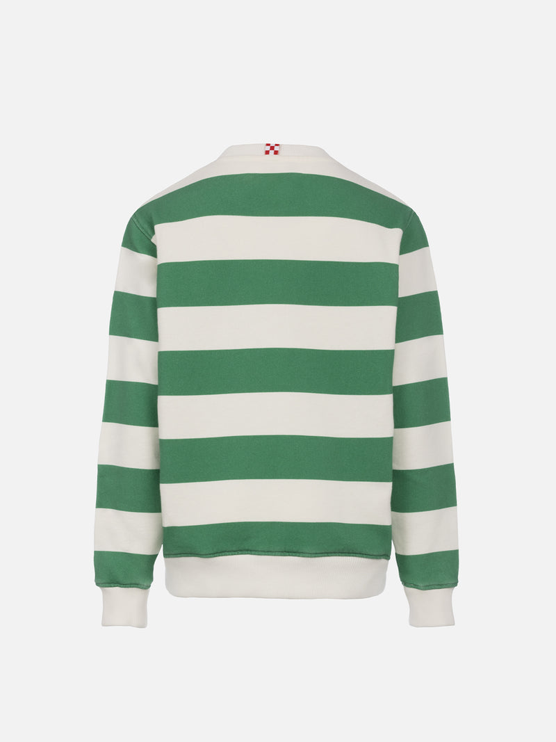 Boy striped sweatshirt Bobby with St. Barth embroidery