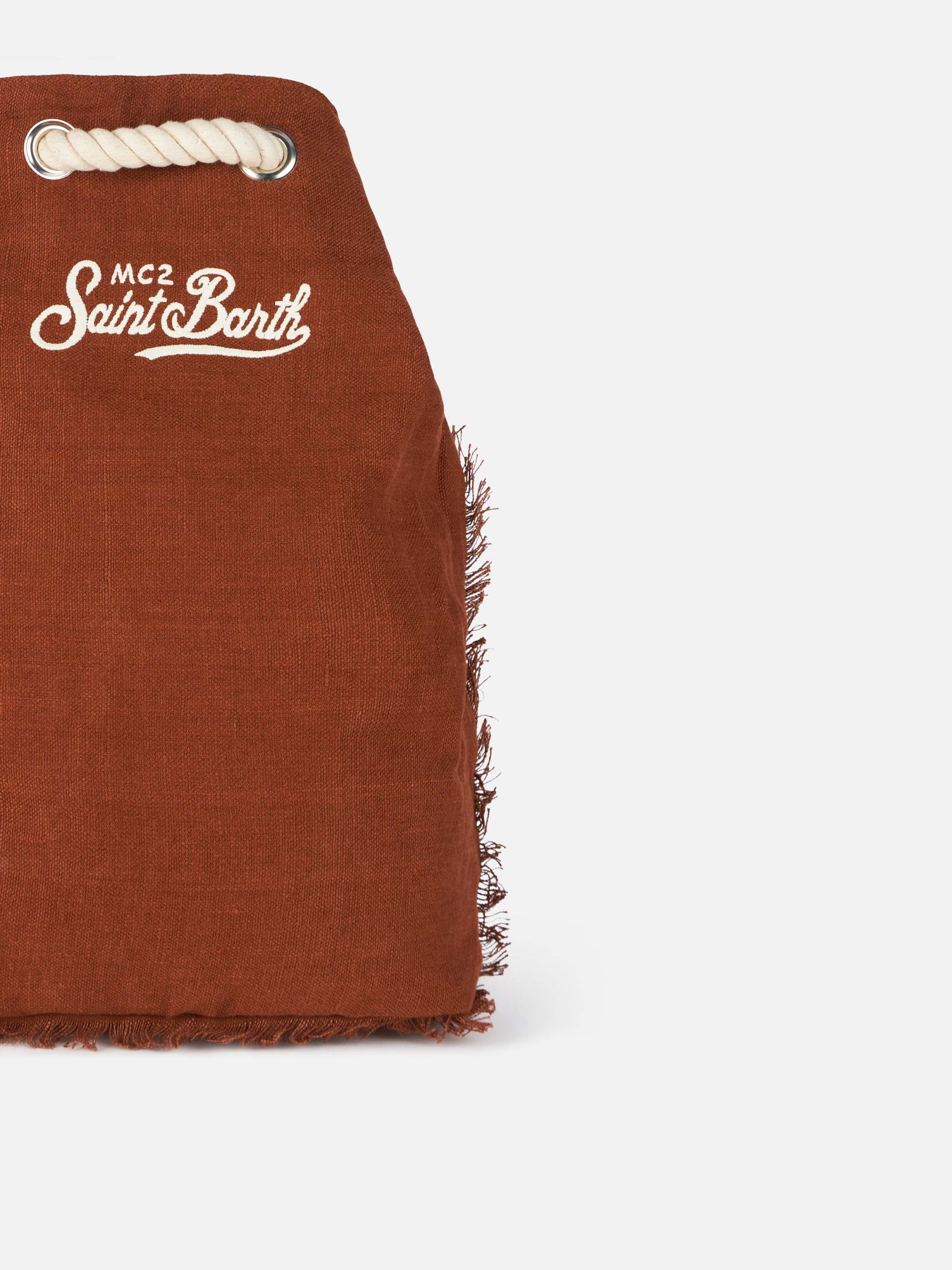 Brown boat linen backpack - MC2 Saint Barth