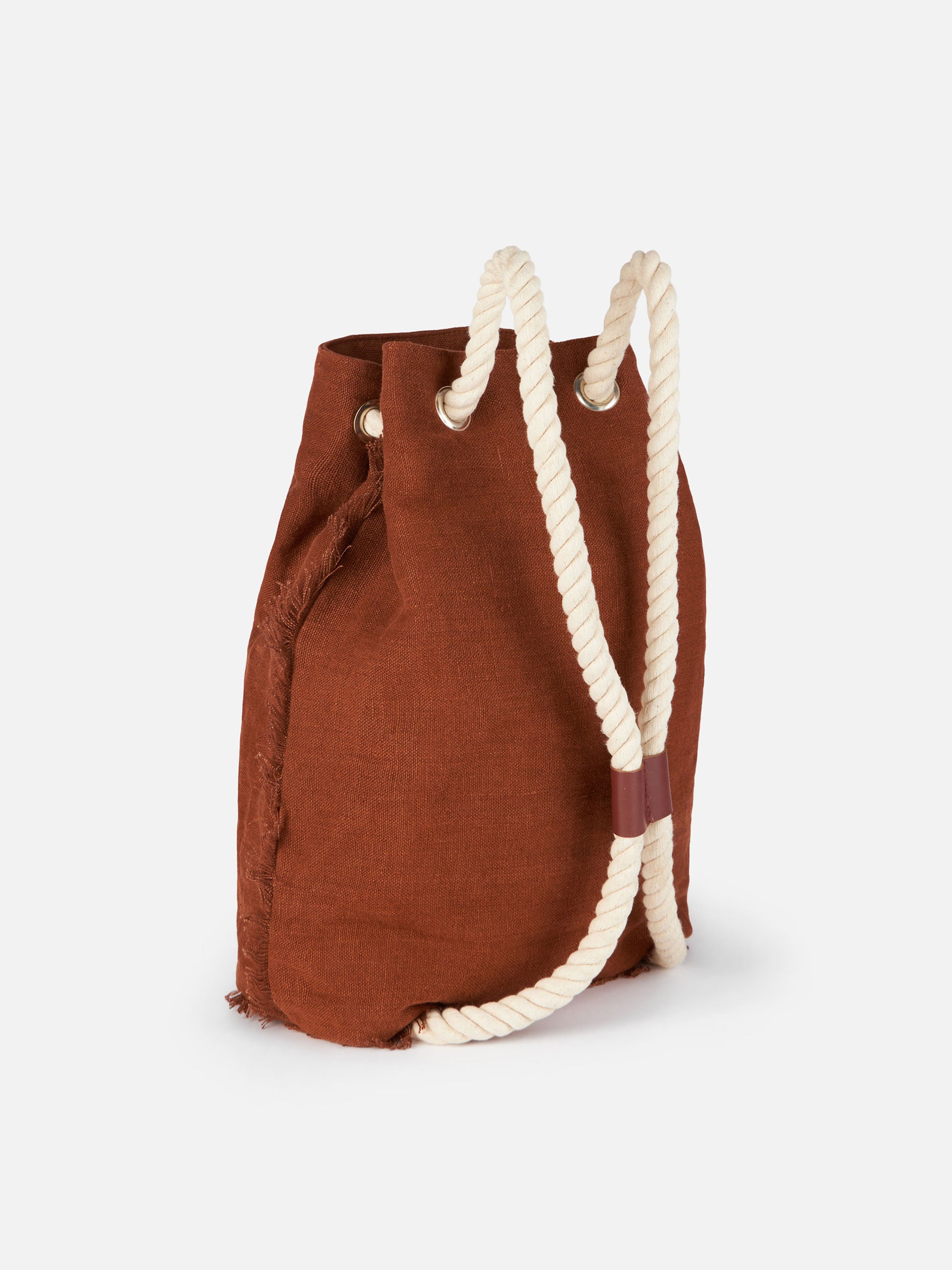 Brown boat linen backpack - MC2 Saint Barth