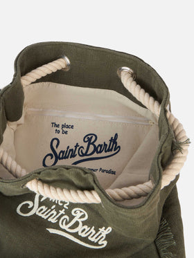 Green boat linen backpack - MC2 Saint Barth