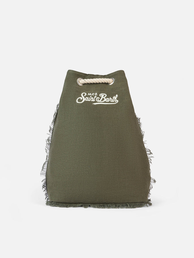 Mc2 Saint Barth Green boat linen backpack