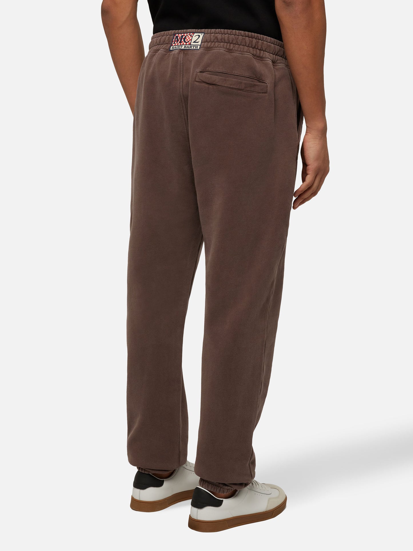 Brown tracksuit pants Bolt with vintage treatment - MC2 Saint Barth