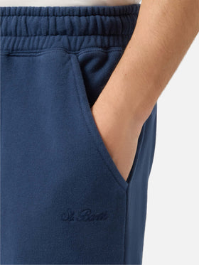 Pantaloni sportivi in cotone blu navy