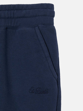 Navy blue cotton track pants Bolt Jr