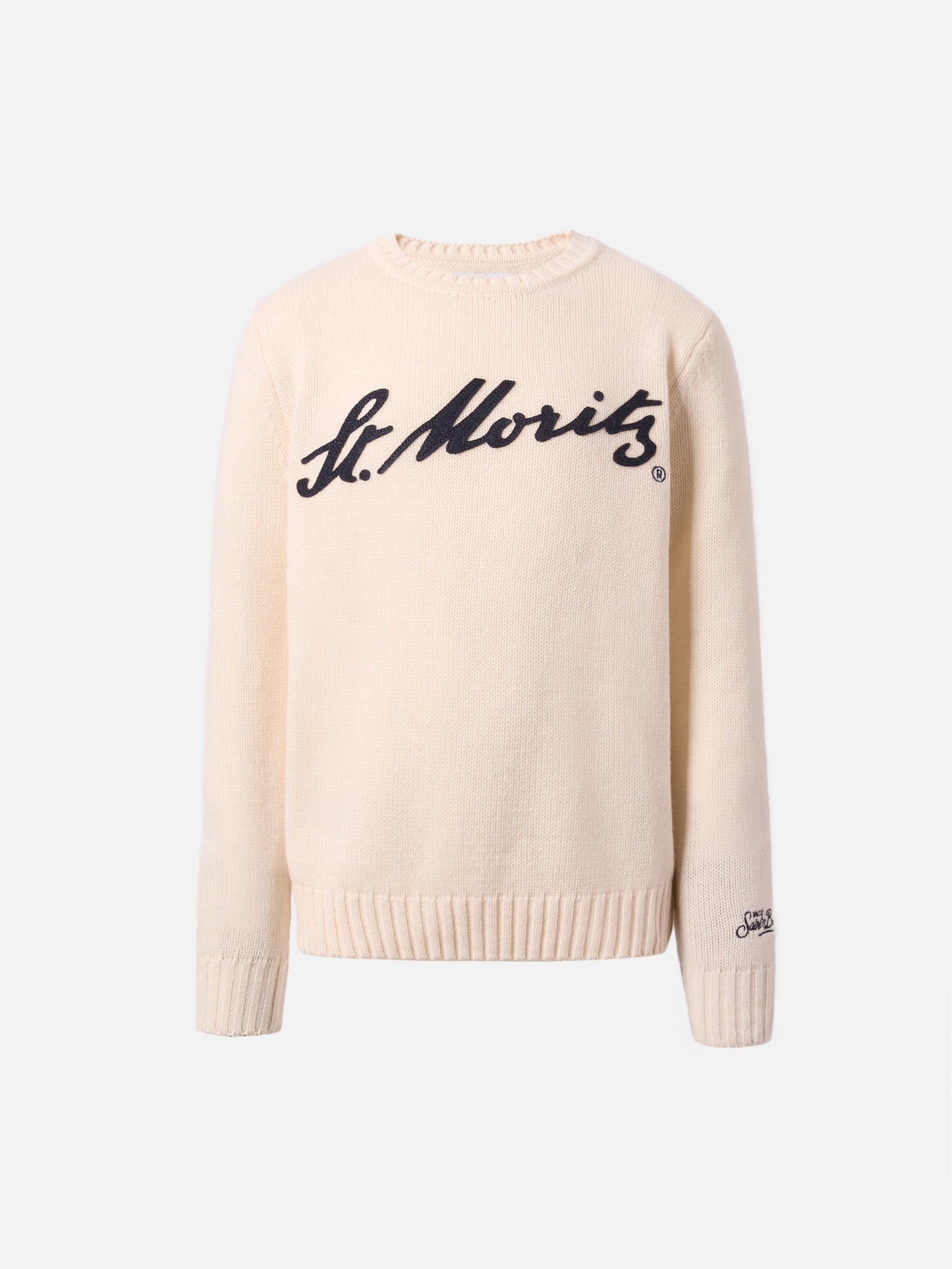 Bombardino Jr. Pullover aus Kaschmirmischung mit St. Moritz-Patch | ST. MORITZ TOP OF THE WORLD SPECIAL EDITION