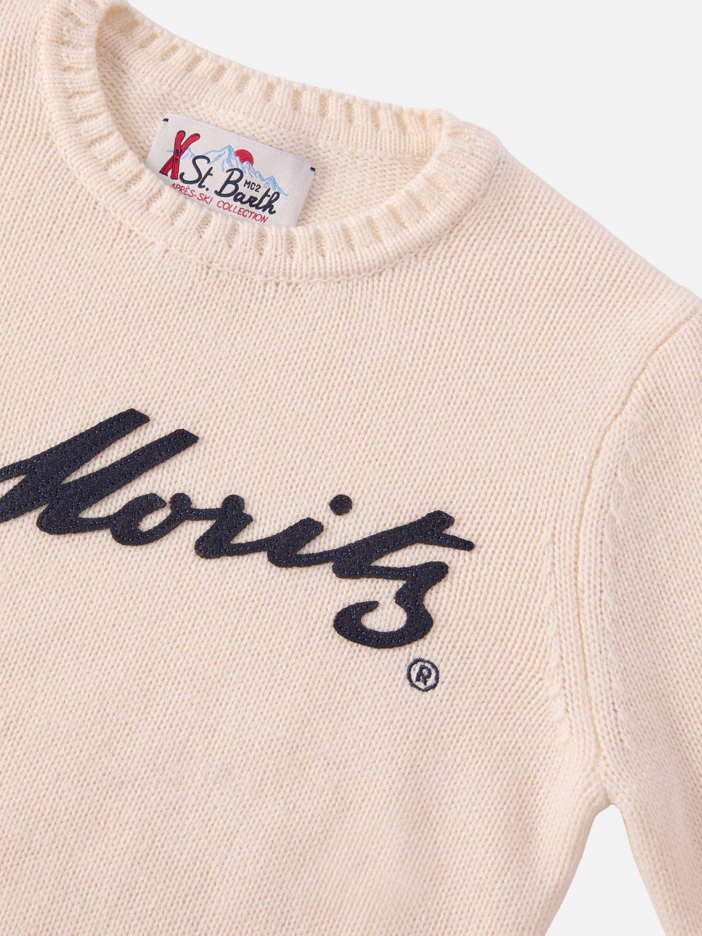 Bombardino Jr. Pullover aus Kaschmirmischung mit St. Moritz-Patch | ST. MORITZ TOP OF THE WORLD SPECIAL EDITION