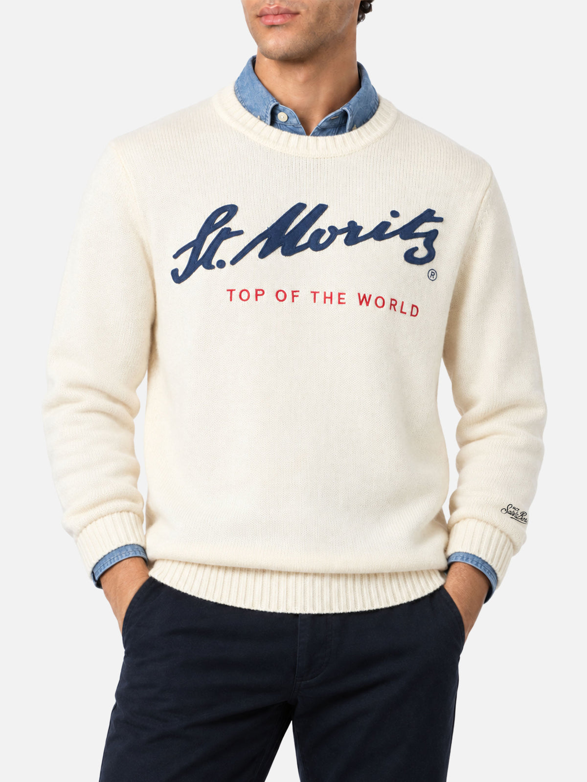 Maglia Bombardino in cotone ricamo St. Moritz | Special Edition