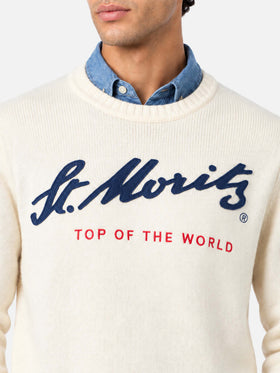 Maglia Bombardino in cotone ricamo St. Moritz | Special Edition