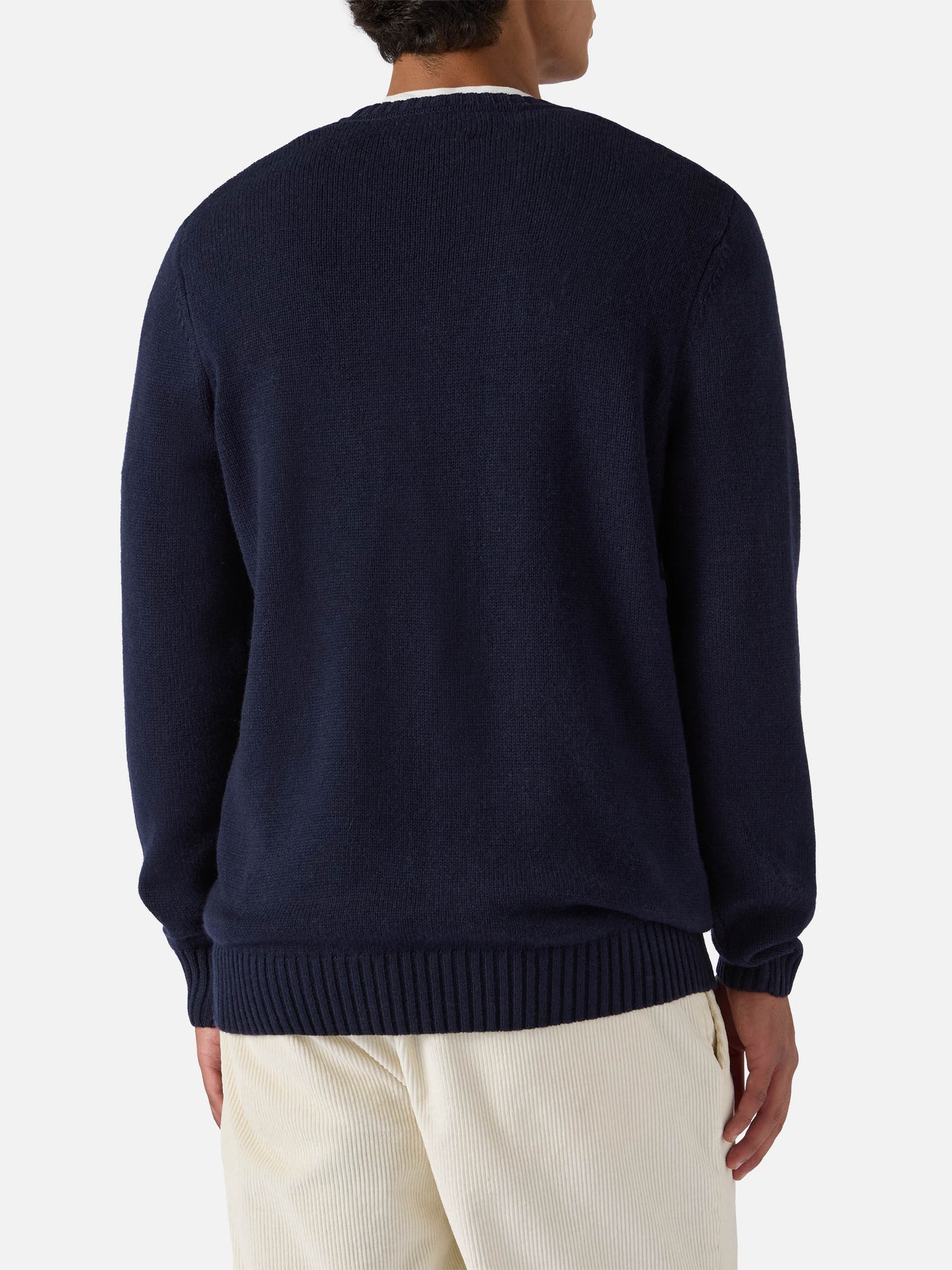 Hellblauer Bombardino Light Pullover mit Après-Ski-Jacquardmuster